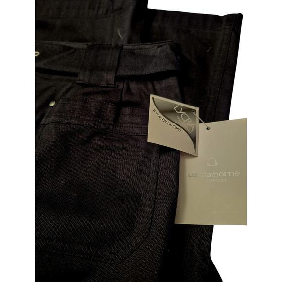 NWT 80s 90s VTG Liz Claiborne Sport Black Lycra belted Midi  Pencil Skirt Sz 12 - Picture 3 of 7